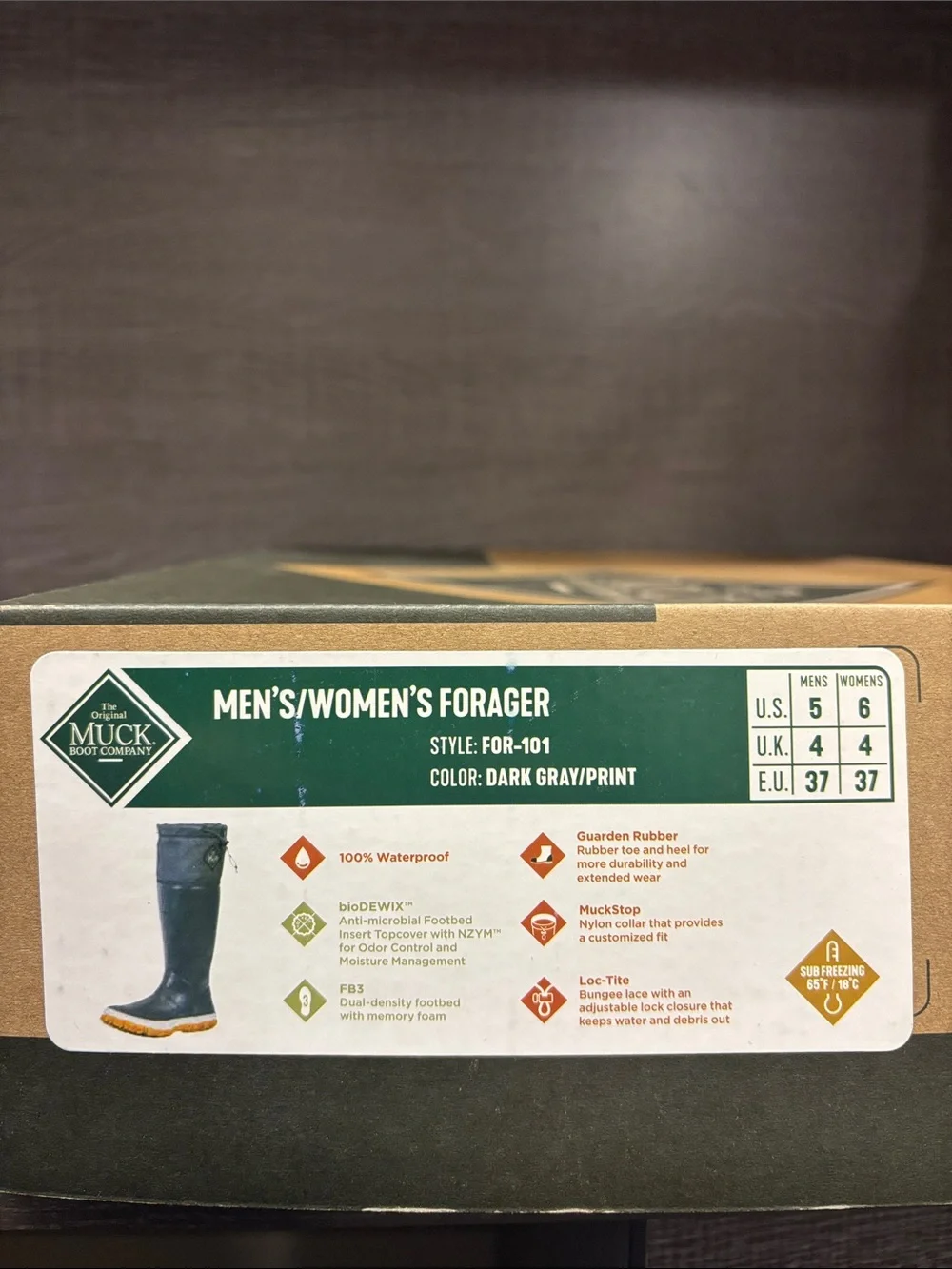 Unisex Muck Forager Boots (Gray) - Men's Size 5/Women's Size 6